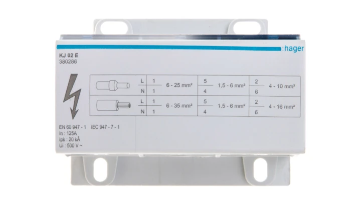 Blok rozdzielczy 4-biegunowy 100A KJ02E