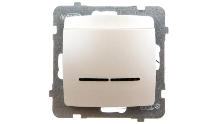 KARO Łącznik hotelowy z podświetleniem ecru perłowy ŁP-15SS/m/42