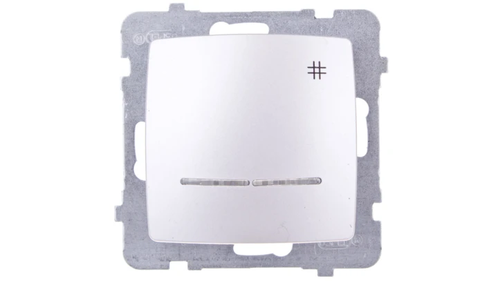 KARO Łącznik krzyżowy z podświetleniem srebrny perłowy ŁP-4SS/m/43