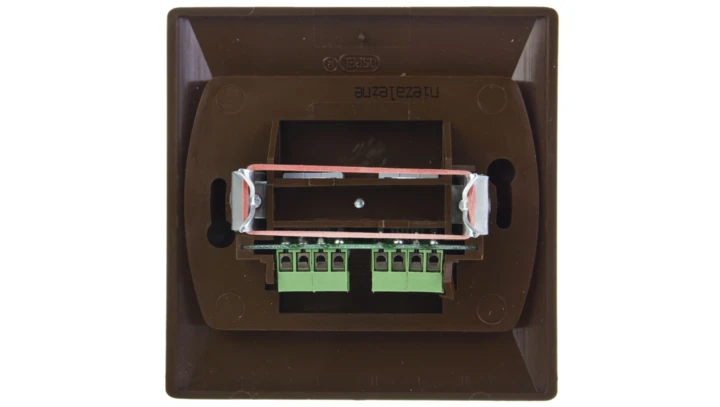 AKCENT Gniazdo telefoniczne podwójne RJ11 niezależne brązowe GPT-2AN/24