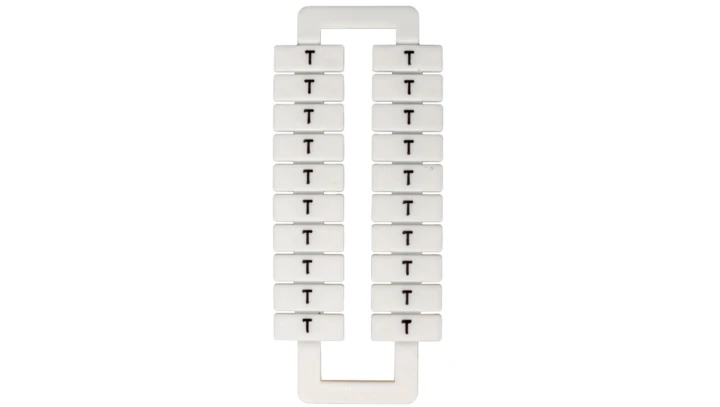 Oznacznik do złączek (EURO) 2,5-70mm2 /T/ biały 43192/1 blister=20 szt/