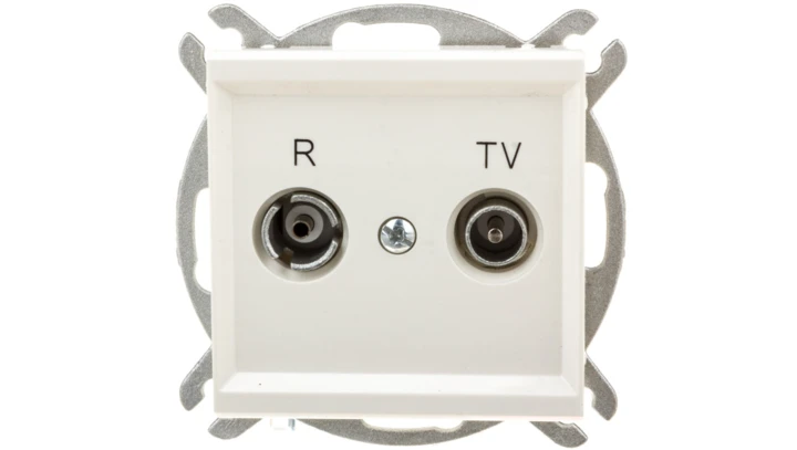 SONATA Gniazdo antenowe RTV przelotowe 10dB ecru GPA-10RP/m/27