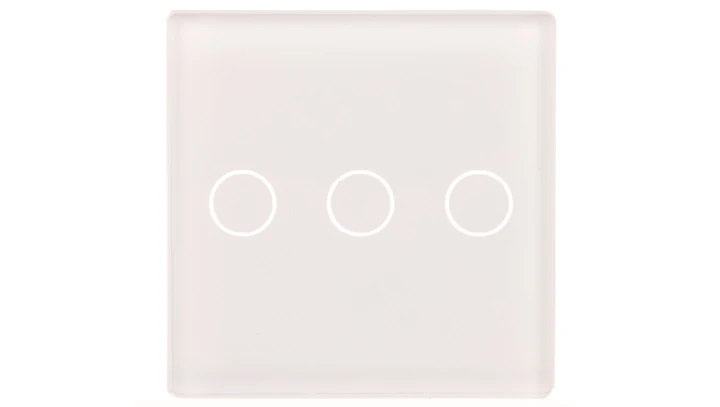 TouchMe Mały panel szklany, łącznik potrójny, biały TM532W