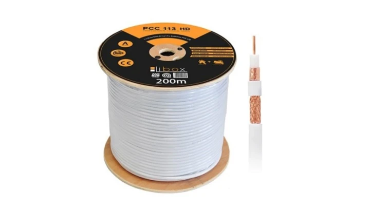 Przewód koncentryczny SAT RG6 1,13/4,8 Professional Premium LIBOX PCC113 /200m/