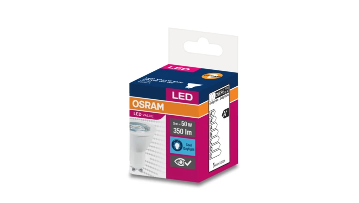Żarówka LED VALUE PAR16 50 GU10 4,5W 350lm 6500K 865 36st. 4058075198647