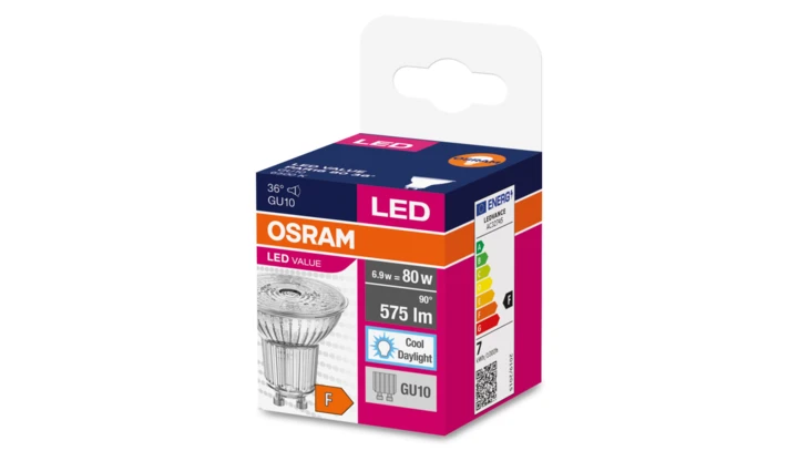 Żarówka LED VALUE PAR16 80 GU10 6,9W 575lm 6500K 865 36st. 3 LATA GWARANCJI 4058075096684