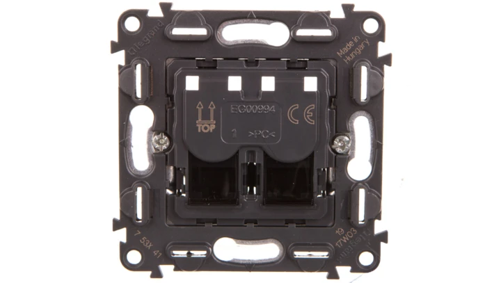 VALENA ALLURE Gniazdo podwójne 2xRJ45 kat.5e UTP 753041