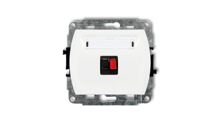 TREND Gniazdo głośnikowe pojedyncze biały GG-1