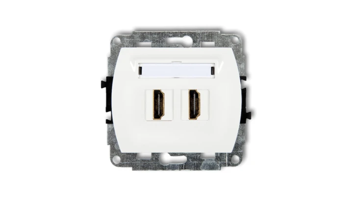 TREND Gniazdo podwójne HDMI biały HDMI-2
