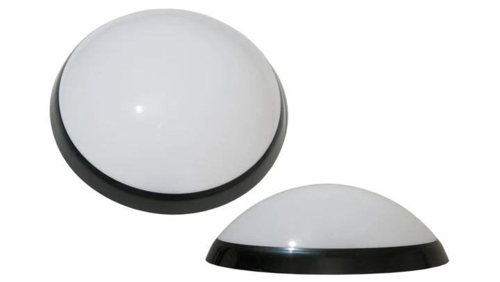 Plafoniera PANTERA 25W E27 czarny pierścień, klosz mleczny D.3190CM