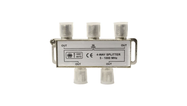 Rozdzielacz sygnału TV splitter 1x F / 4x F UR08