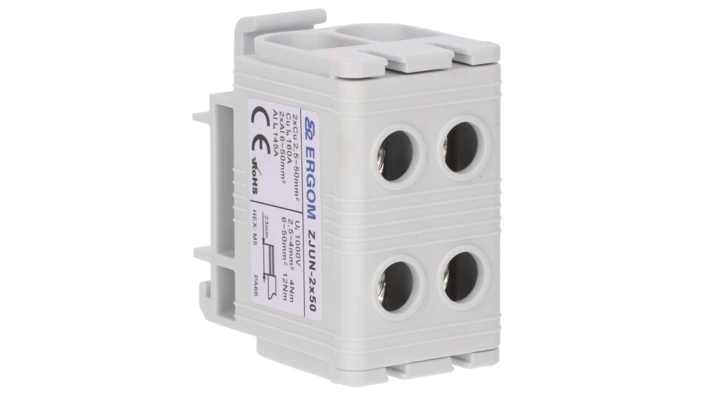 Złączka szynowa 2-torowa ZJUN-2x50 szara R34RR-07010021103 /6szt./