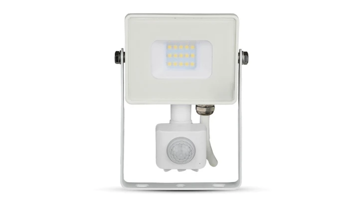 Projektor LED 10W 800lm 4000K Dioda SAMSUNG z czujnikiem ruchu PIR Biały IP65 434