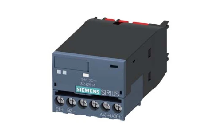 Moduł sprzęgający do sterowania przez PLC 24V DC montaż czołowy S00 do S3 przył śrubowe SIRIUS 3RH2914-1GP11