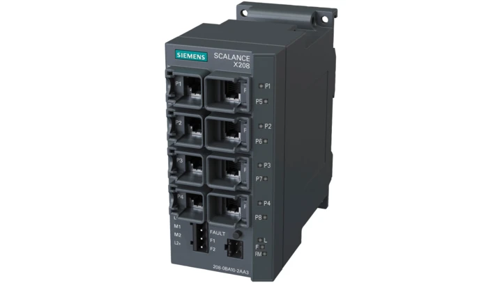 Switch przemysłowy zarządzalny SCALANCE X208 8x10/100 Mbit/s RJ45 6GK5208-0BA10-2AA3