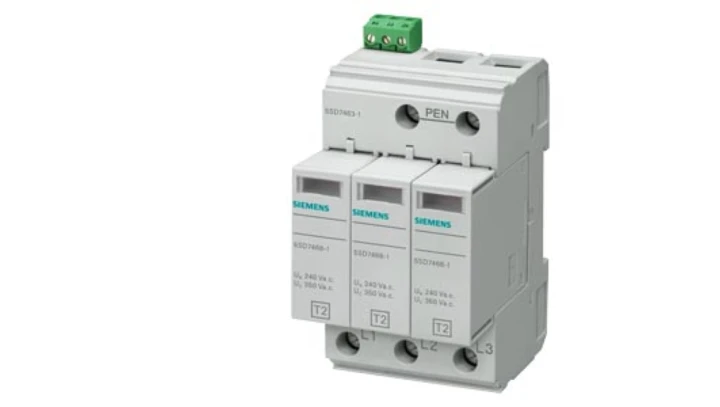 Ogranicznik przepięć Typ T2 3P Uc 350V 20kA TN-C ze stykami sygn. SENTRON 5SD7463-1