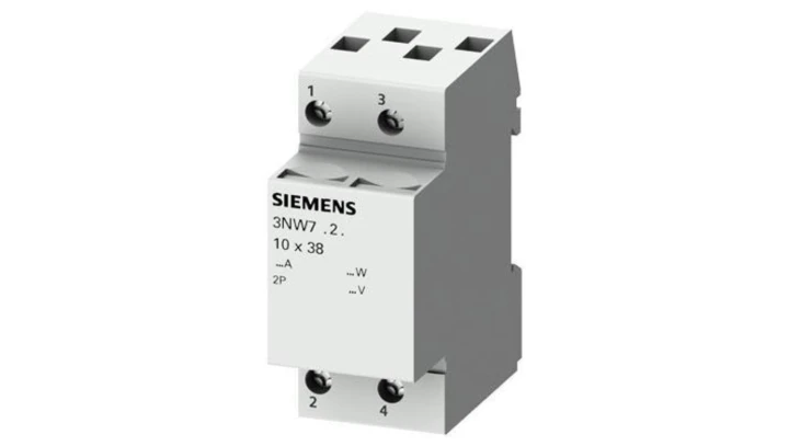 Podstawa bezpiecznikowa do wkł. cylindrycznych 10x38mm 32A 2P 3NW7023