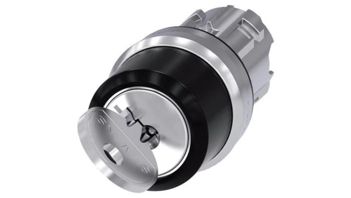 Przełącznik z kluczem 2 pozycyjny 22mm bez samopowrotu RONIS SB30 metal klucz w poz. 0 SIRIUS ACT 3SU1050-4BF01-0AA0