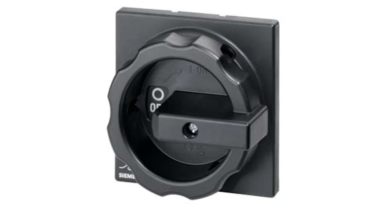 Pokrętło obrotowe czarne dla 3LD20/21/22 montowanych tablicowo na 4 otwory 3LD9224-1B