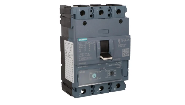Wyłącznik mocy 3P 250A Icu 55kA 415V AC wyzwalacz TM240 LI przyłącza śrubowe 3VA1225-5EF32-0AA0