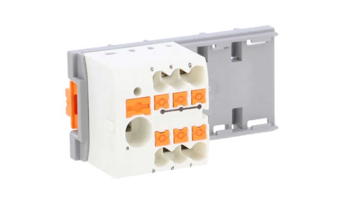 Blok rozdzielczy PTFIX 6/6X2,5-NS35 WH, białe złącze przemysłowe - 6 punktów przyłączeniowych o przekroju 2,5mm2