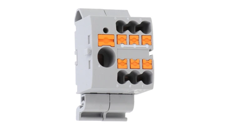 Blok rozdzielczy PTFIX 6/6X2,5-NS35A GY, szare złącze przemysłowe - 6 punktów przyłączeniowych o przekroju 2,5mm2