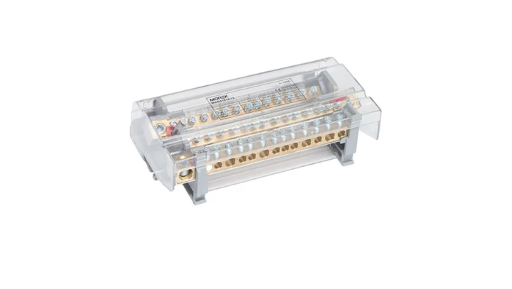 Blok dystrybucyjno-rozdzielczy MOBLOCK 4P 160A-14, 1 x 50 mm2 + 4 x 35 mm2 + 9 x 16 mm2 TS35 MAB4161A18