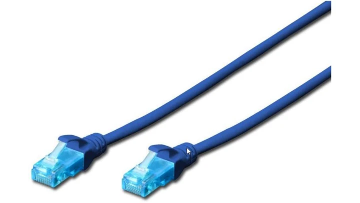 Kabel krosowy (Patch Cord) U/UTP kat. 5e niebieski 5m DK-1512-050/B