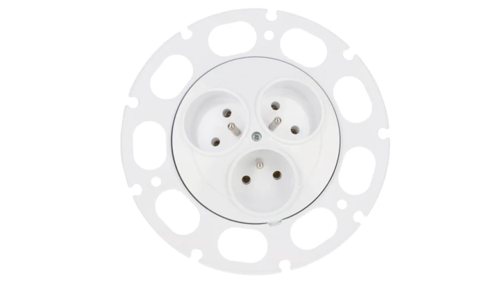 Gniazdo p/t trzykrotne z/u z nawijakiem PT-36 AS