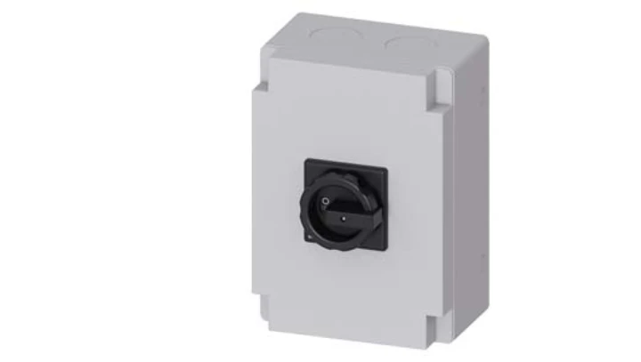 Rozłącznik główny w obudowie 6P 63A 22kW AC23A 400V styki pom 1Z 1R pokrętło czarne 3LD2566-4VD51