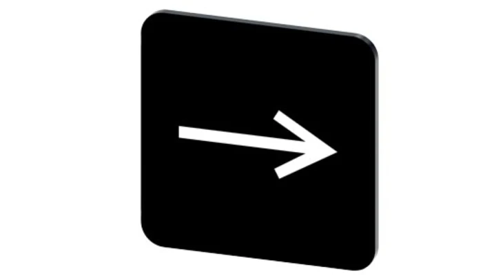 Etykieta samoprzylepna do kaset 22x22mm czarna inskrypcja symbol graficzny strzałka SIRIUS ACT 3SU1900-0AF16-0QR0 /10szt./