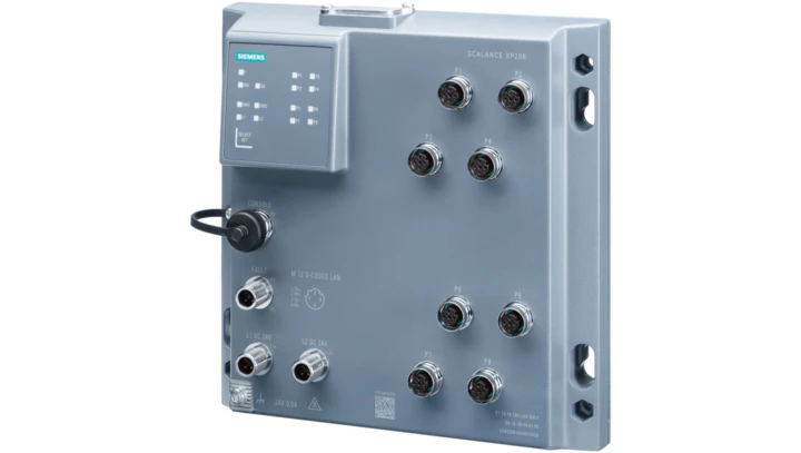 Switch przemysłowy zarządzalny SCALANCE XP208 8x10/100 Mbit/s M12 IP65 6GK5208-0HA00-2AS6