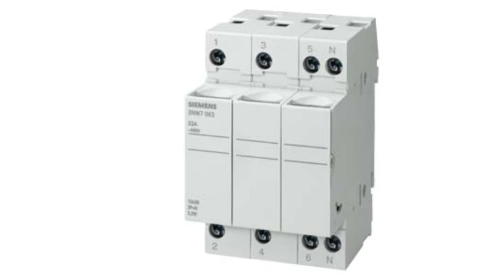 Podstawa bezpiecznikowa do wkł. cylindrycznych 8x32mm 20A 3P 3NW7333