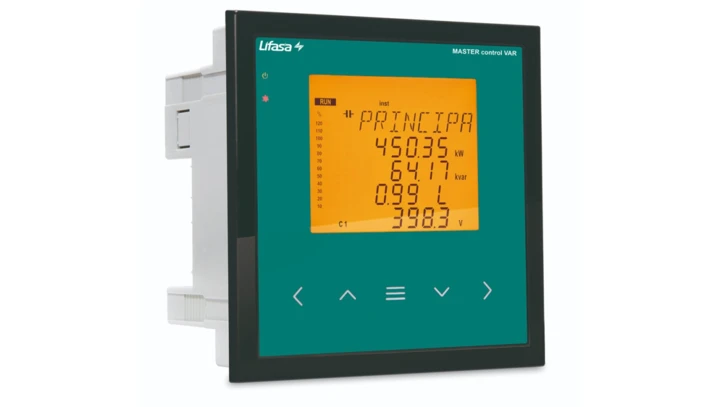 Regulator mocy biernej 12 stopniowy 400V 144x144mm wbudowany analizator mocy MASTER12