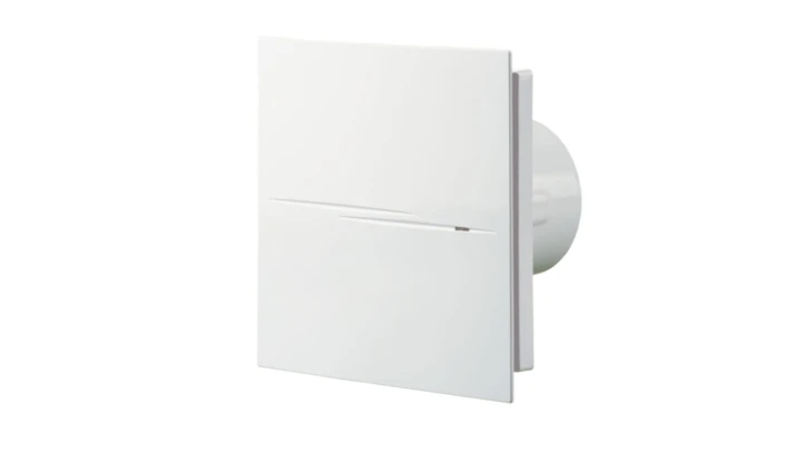 Wentylator osiowy 100 mm standard cichy z frontem aluminium, wył.czasowym i higrostatem 100QUIETSTYLEATH