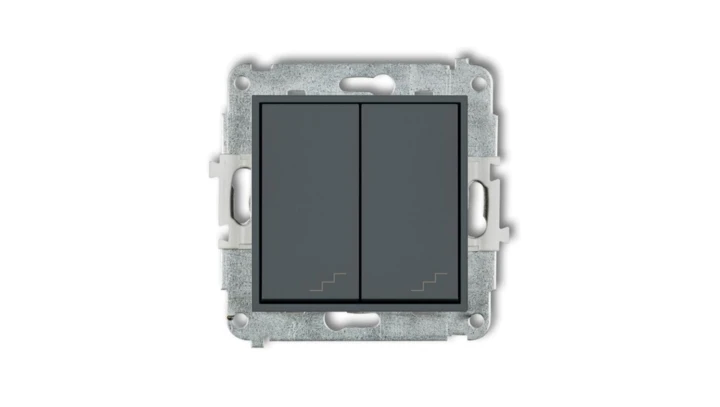 MINI Łącznik podwójny schodowy grafitowy mat 28MWP-33