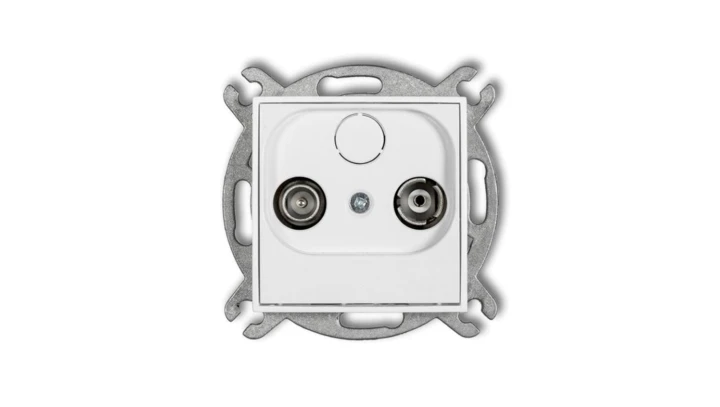 MINI Gniazdo antenowe RTV końcowe 2dB biały MG2K