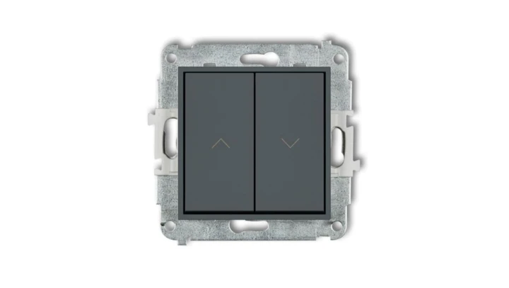 MINI Przycisk żaluzjowy grafitowy mat 28MWP-8