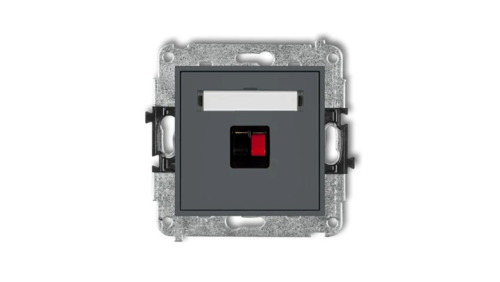 MINI Gniazdo głośnikowe pojedyncze grafitowy mat 28MGG-1-00