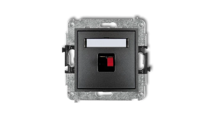 MINI Gniazdo głośnikowe pojedyncze grafitowy 11MGG-1