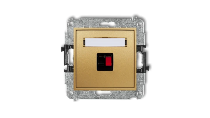 MINI Gniazdo głośnikowe pojedyncze złote 29MGG-1