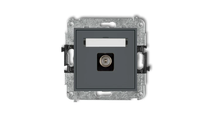 MINI Gniazdo antenowe pojedyncze TV grafitowy mat 28MGTV-1