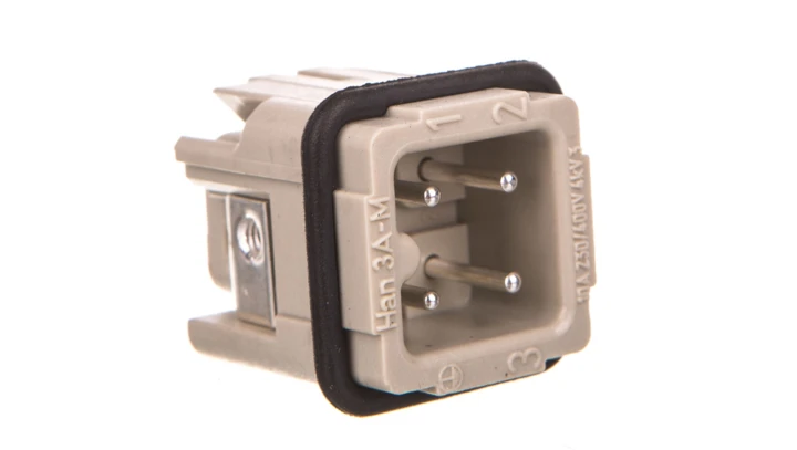 Złacze śrubowe (wkład) (0,75-1,5 mm2) 3+PE męskie 230/400V 10A Han A 09200032611