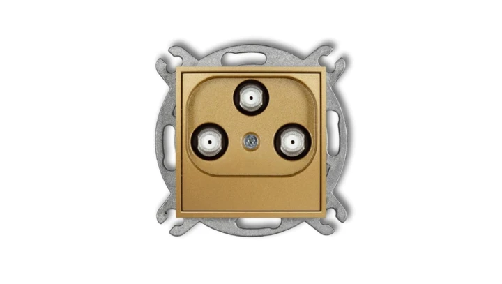 MINI Gniazdo multimedialne 3F DATA (UPC) złoty 29MGMU