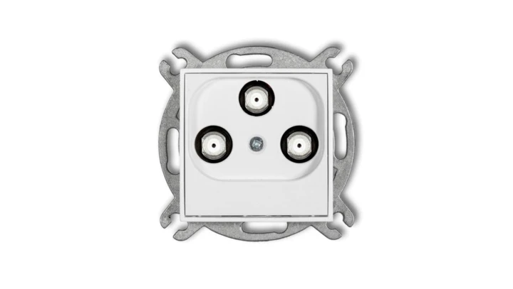 MINI Gniazdo multimedialne 3F DATA (UPC) biały MGMU