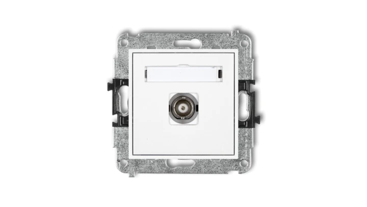 MINI Gniazdo pojedyncze BNC biały MGBNC-1