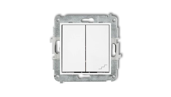 MINI Łącznik pojedynczy ze schodowym (osobne zasilanie) biały MWP-10.2