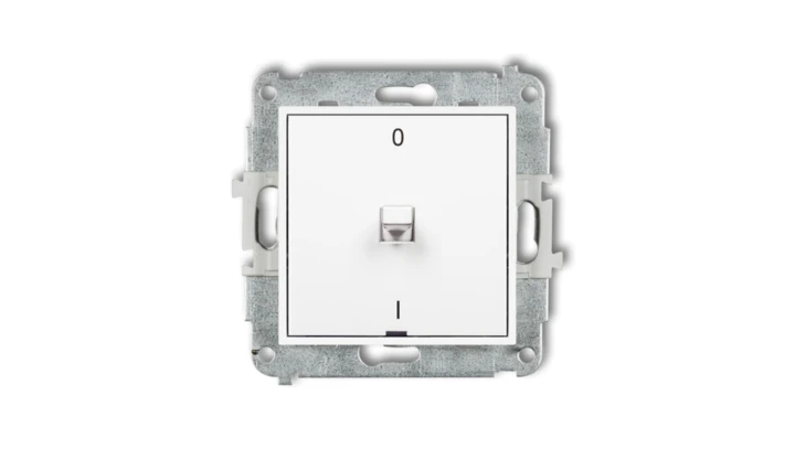 MINI Łącznik dwubiegunowy /0-1/ w stylu amerykańskim biały MWPUS-9