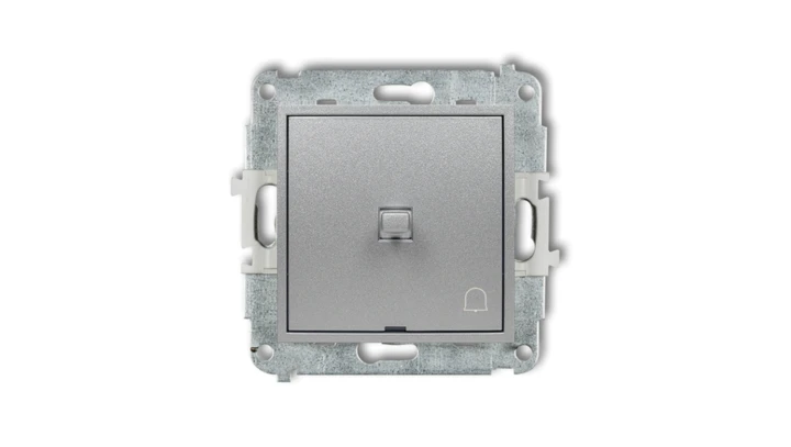 MINI Przycisk /dzwonek/ w stylu amerykańskim srebrny metalik 7MWPUS-4