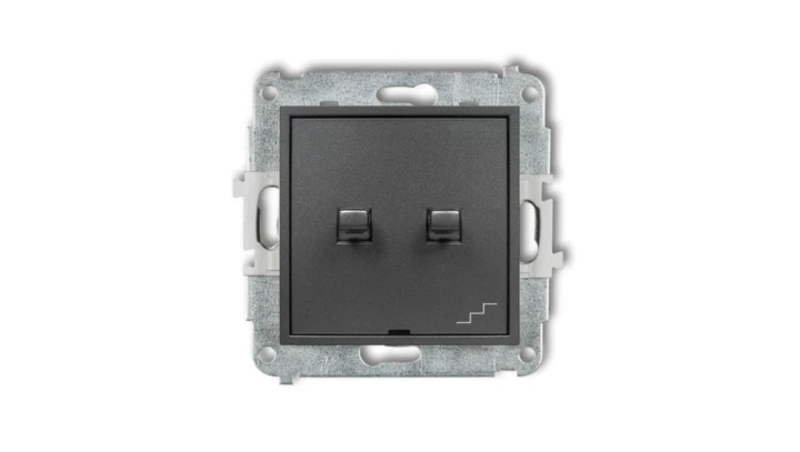 MINI Łącznik podwójny schodowy w stylu amerykańskim grafitowy 11MWPUS-33